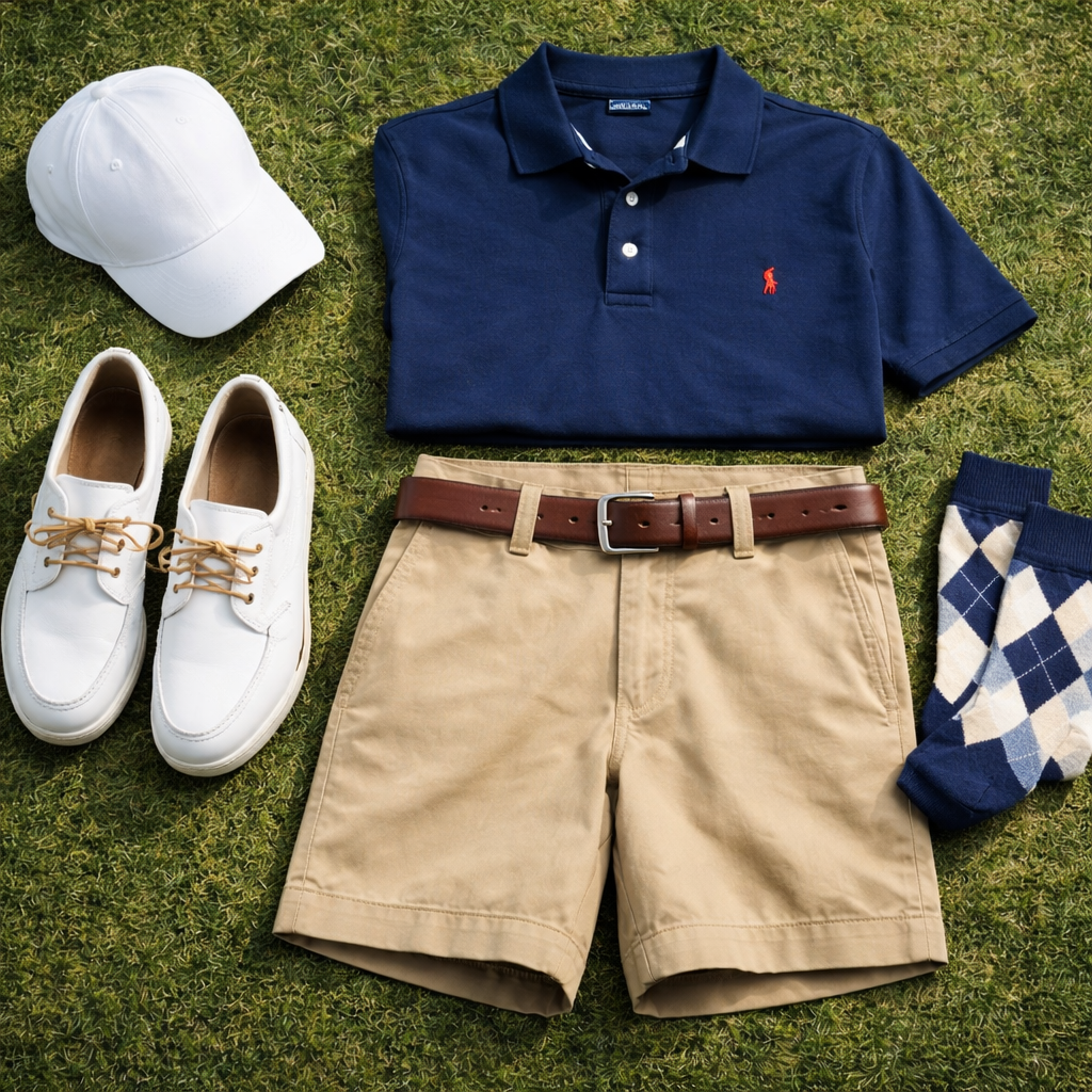 Guys outfit ideas for Golf Pros and Tennis Hoes frat party polo khakis