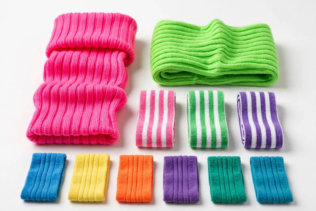 Neon leg warmers & sweatbands set Neon leg warmers & sweatbands set