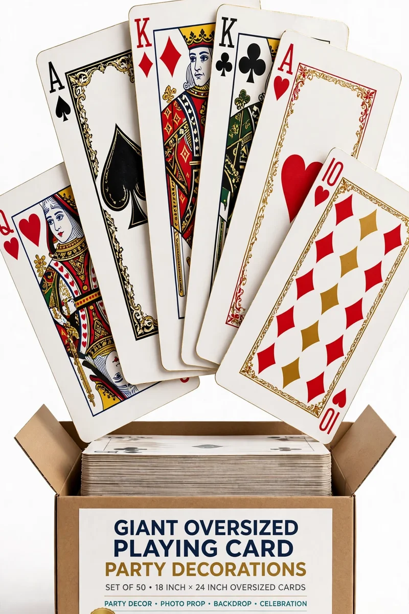 Giant playing card decorations Giant playing card decorations