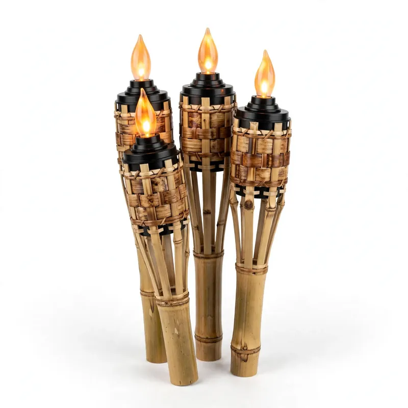 LED tiki torches 4-pack for beach party LED tiki torches 4-pack for beach party