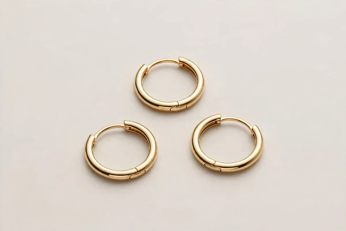 Gold hoop earring set Gold hoop earring set