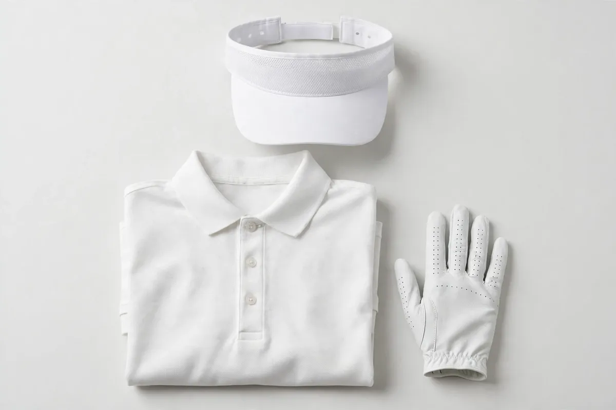 Golf visor & polo costume kit Golf visor & polo costume kit