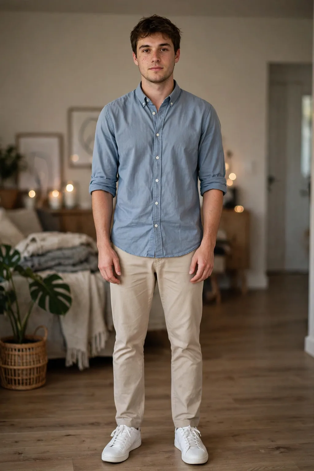 The Crisp & Casual outfit formula with white oxford shirt and dark jeans