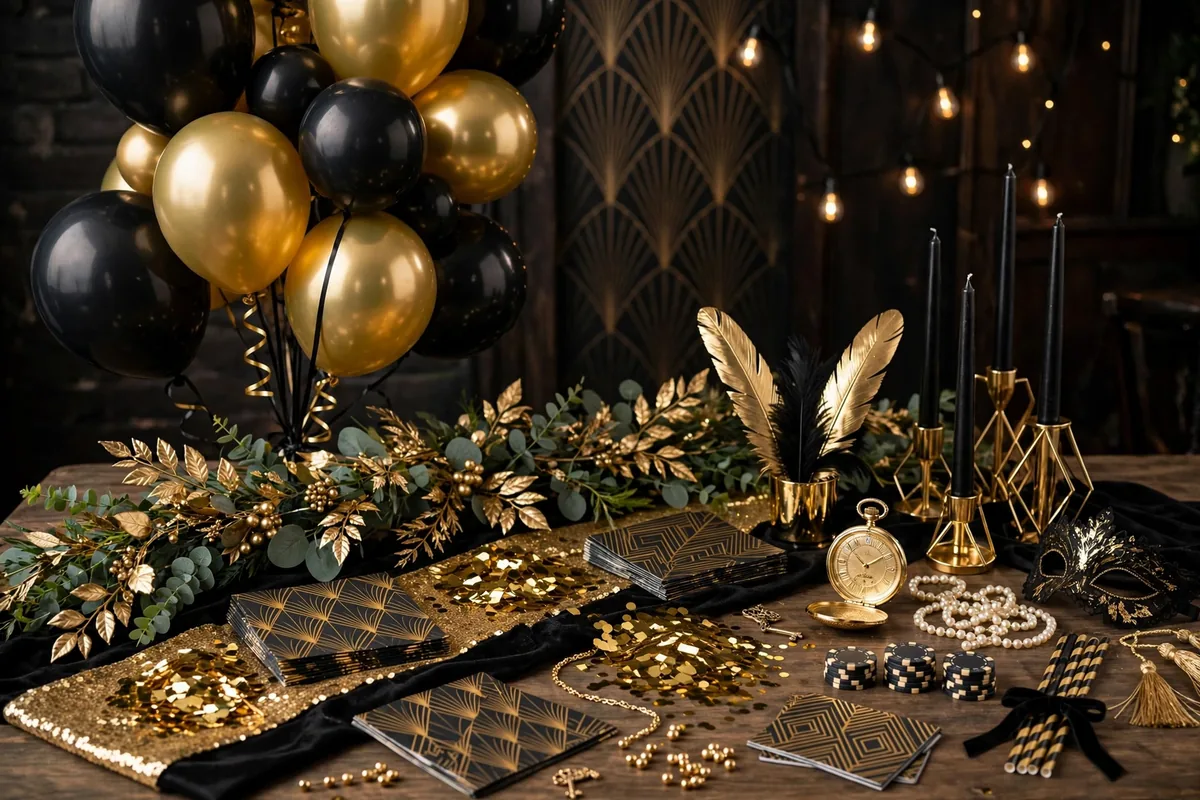 Speakeasy-style party sign and decor set Speakeasy-style party sign and decor set