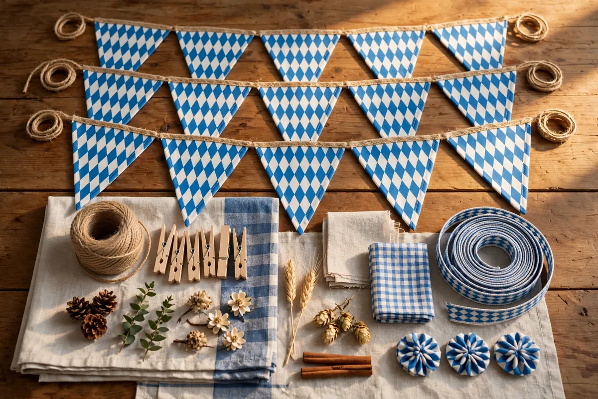 Blue-white Bavarian bunting kit Blue-white Bavarian bunting kit