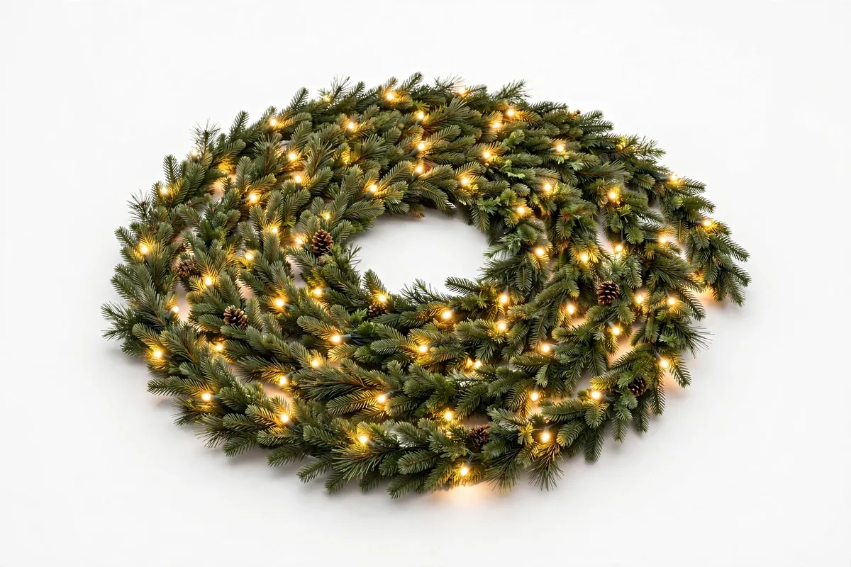 Pre-lit Christmas garland with warm white lights