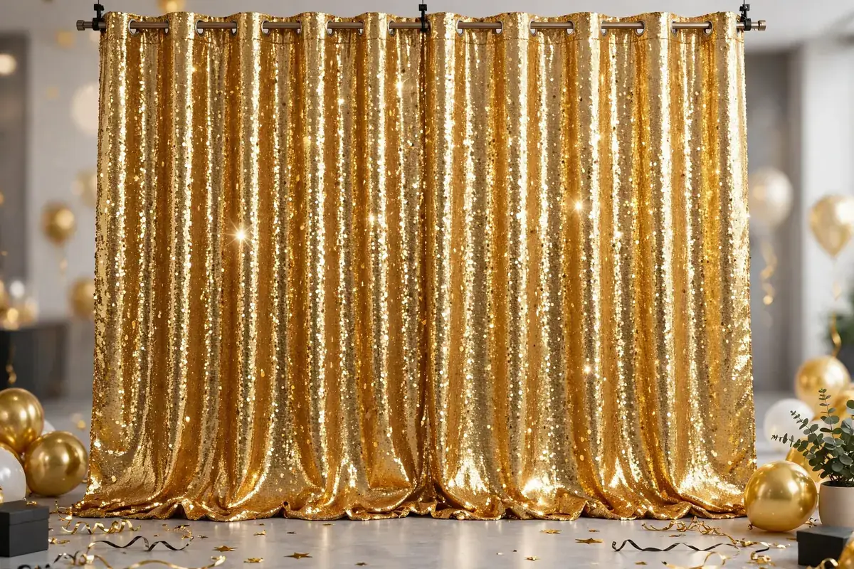 Sequin gold photo booth backdrop kit Sequin gold photo booth backdrop kit