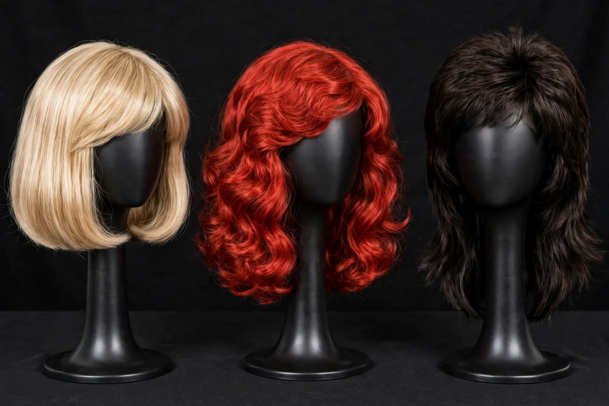 Retro 80s Costume Wig Set Retro 80s Costume Wig Set