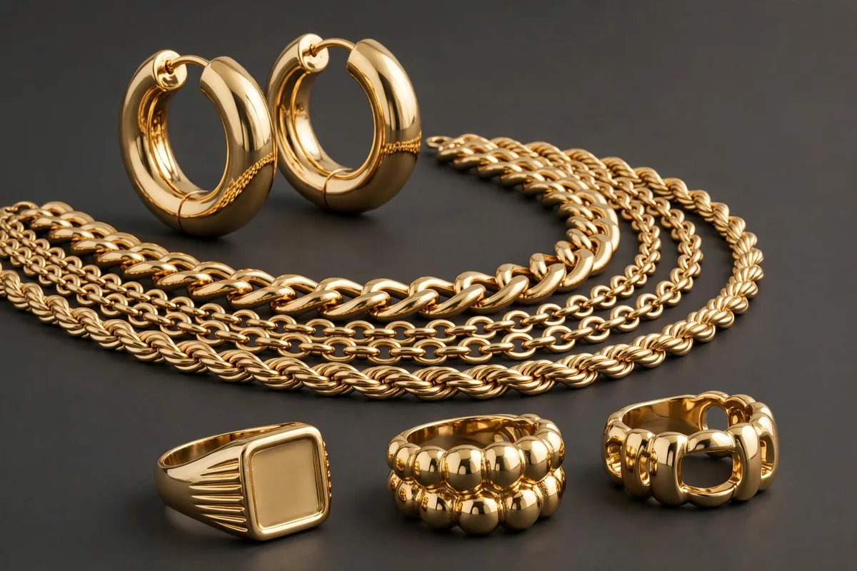 Chunky Gold Jewellery Set Chunky Gold Jewellery Set