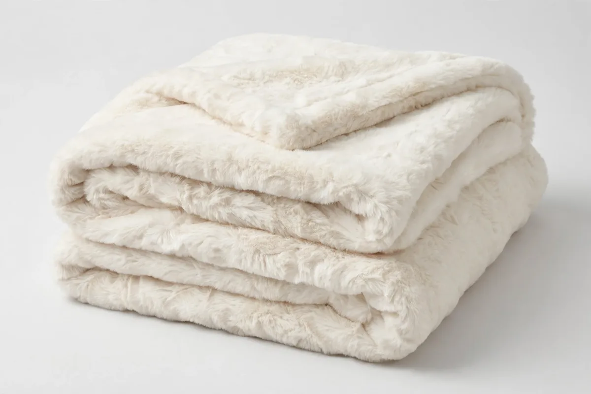 Faux fur throw blanket Faux fur throw blanket